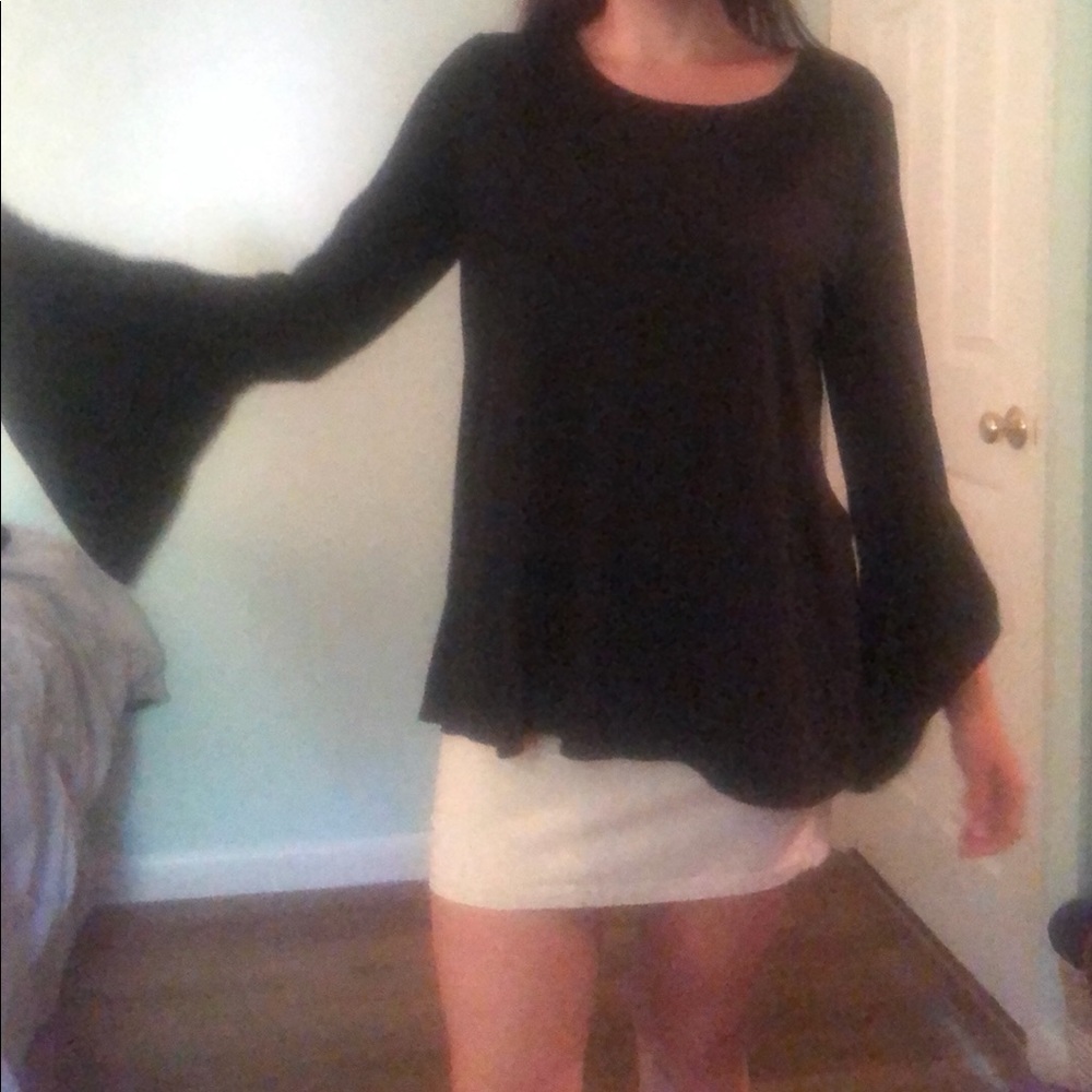 Lulus New Open Back Bell Sleeve Top